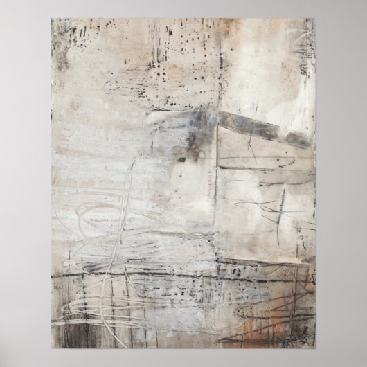 Schwarz-weiß & Bronze Poster (Vorne)