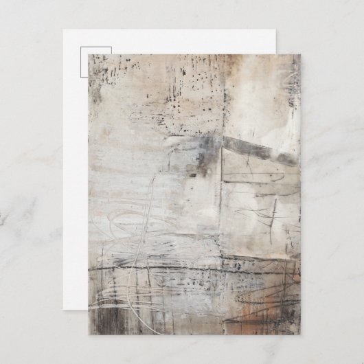 Schwarz-weiß & Bronze Postkarte (Vorne/Hinten)