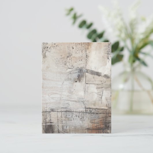 Schwarz-weiß & Bronze Postkarte (Stehend Vorderseite)