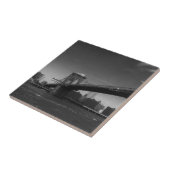 Schwarz-weiß Brooklyn Bridge New York City Travel Fliese (Seite)