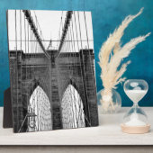 Schwarz-weiß Brooklyn Bridge New York Fotoplatte (Seite)