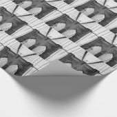 Schwarz-weiß Brooklyn Bridge New York Geschenkpapier (Ecke)