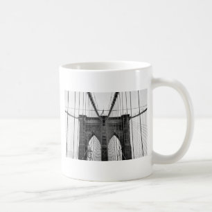 Schwarz-weiß Brooklyn Bridge New York Kaffeetasse