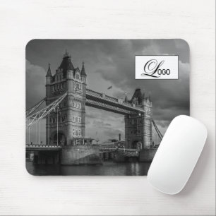 Schwarz Weiß Brooklyn Bridge New York Nacht Mousepad