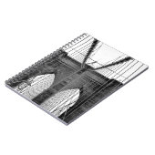 Schwarz-weiß Brooklyn Bridge New York Notizblock (Linke Seite)