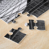 Schwarz-weiß Brooklyn Bridge New York Puzzle (Seite)