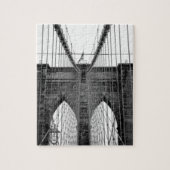 Schwarz-weiß Brooklyn Bridge New York Puzzle (Vertikal)