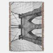 Schwarz-Weiß-Brooklyn-Brücke - architektonische De Decke (Vorderseite Vertikal)