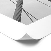 Schwarz-Weiß-Brooklyn-Brücke Nah-up Poster (Ecke)