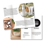 Schwarz-Weiß-Broschüre mit Firmenlogo