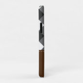 Schwarz-weiß Brown Personalisiert Kariert Case-Mate iPhone Hülle (Hinten/Rechts)