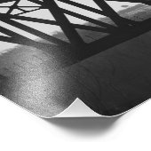 Schwarz-Weiß-Brücke Fotodruck (Ecke)