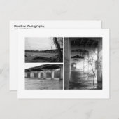 Schwarz-Weiß-Brücke Postkarte (Vorne/Hinten)