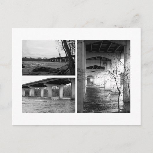 Schwarz-Weiß-Brücke Postkarte (Vorderseite)