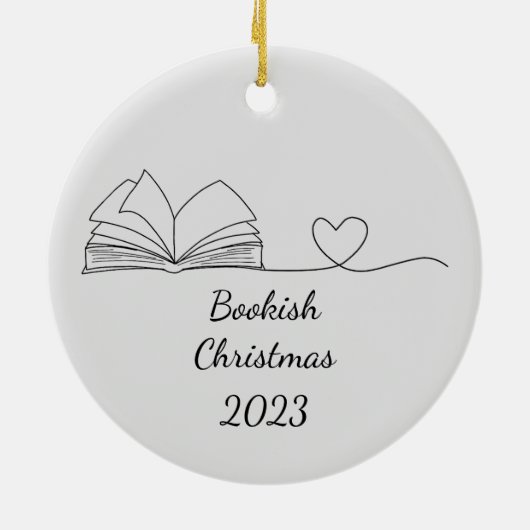 Schwarz & Weiß Buch Lover Line Kunst, Dunkel Keramik Ornament (Hinten)