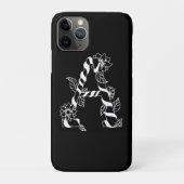 Schwarz-Weiß-Buchstabe "A" mit Twining-Blume Case-Mate iPhone Hülle (Rückseite)