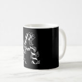 Schwarz-Weiß-Buchstabe "A" mit Twining-Blume Kaffeetasse (VorderseiteRechts)