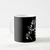 Schwarz-Weiß-Buchstabe "A" mit Twining-Blume Kaffeetasse (Vorderseite Links)