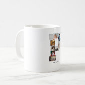 Schwarz-Weiß-Buchstabe P-Fotocollage Kaffeetasse (Vorderseite Links)