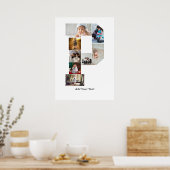 Schwarz-weiß-Buchstabe P-Fotocollage Poster (Küche)