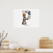 Schwarz-Weiß-Buchstabe P-Fotocollage Poster (Küche)
