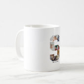 Schwarz-Weiß-Buchstabe S Foto-Collage Kaffeetasse (Vorderseite Links)