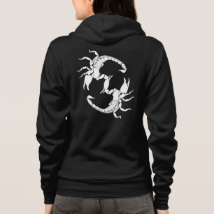 Schwarz-Weiß-Buchstabe S - Zwei Skorpione Hoodie