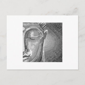 Schwarz-Weiß-Buddha-Gesicht Postkarte
