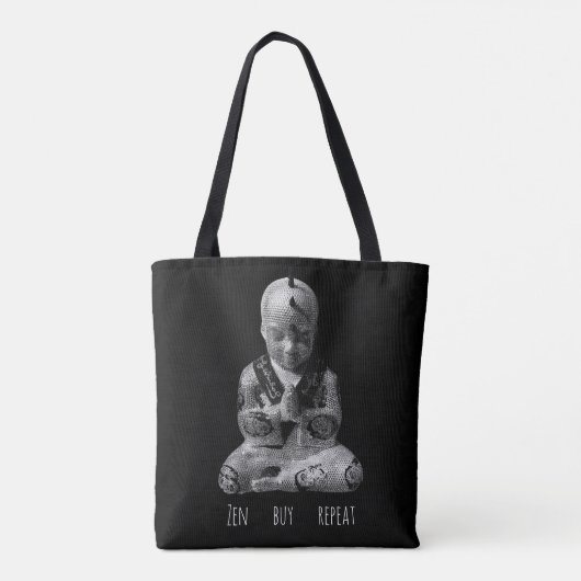 Schwarz-Weiß-Buddha Tasche (Rückseite)