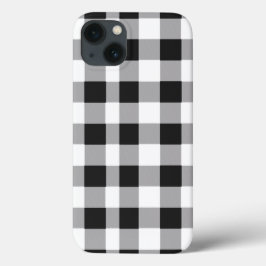 Schwarz-weiß Buffalo Gingham Karo Kariert Holiday  Case-Mate iPhone Hülle