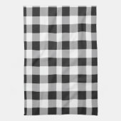 Schwarz-weiß Buffalo Gingham Karo Kariert Holiday Geschirrtuch (Vertikal)