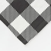 Schwarz-weiß Buffalo Gingham Karo Kariert Urlaub Fleecedecke (Ecke)