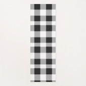 Schwarz-weiß Buffalo Gingham Karo Kariert Urlaub Yogamatte (Vorderseite)