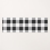 Schwarz-weiß Buffalo Gingham Karo Kariert Urlaub Yogamatte (Vorderseite (Horizontal))