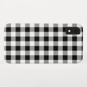 Schwarz-Weiß-Buffalo Kariert Case-Mate iPhone Hülle (Rückseite (Horizontal))