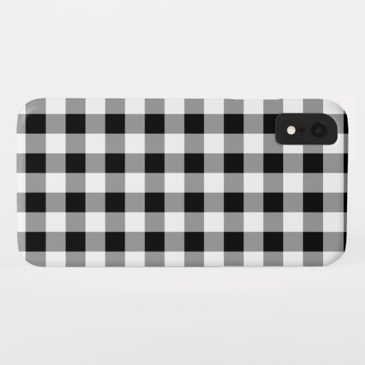 Schwarz-Weiß-Buffalo Kariert Case-Mate iPhone Hülle (Rückseite (Horizontal))
