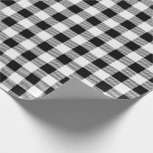 Schwarz-Weiß-Buffalo Kariert Geschenkpapier (Ecke)