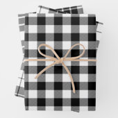 Schwarz-Weiß-Buffalo Kariert Geschenkpapier Set (Beispiel)