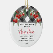 Schwarz & Weiß Buffalo Kariert Neue Zuhause Housew Keramik Ornament (Rechts)