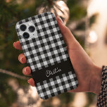 Schwarz-Weiß-Buffalo Kariert Personalisiert Case-Mate iPhone 14 Hülle<br><div class="desc">Black and White Buffalo Kariert Personalisiert Case-Mate iPhone 14 Fall</div>