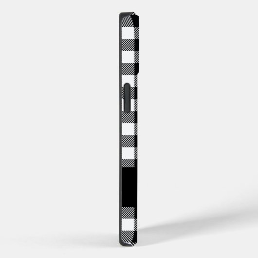 Schwarz-Weiß-Buffalo Kariert Personalisiert Case-Mate iPhone Hülle (Rückseite / Rechts)