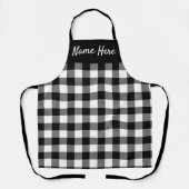 Schwarz-weiß Buffalo Kariert Personalisiert Rustik Schürze (Vorderseite)