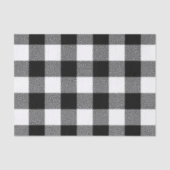Schwarz-Weiß-Buffalo Kariert Seidenpapier (Vorderseite)