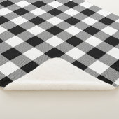 Schwarz-Weiß-Buffalo Kariert Sherpadecke (3/4)