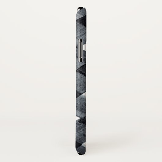 Schwarz-Weiß Buffalo Kariert und Name Case-Mate iPhone Hülle (Hinten/Rechts)