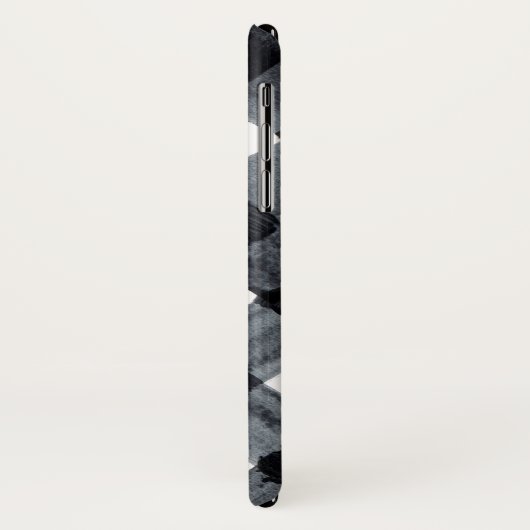 Schwarz-Weiß Buffalo Kariert und Name Case-Mate iPhone Hülle (Hinten/Links)