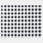 Schwarz-Weiß-Buffalo Karierter Karo Bauernhof Fleecedecke (Vorderseite (Horizontal))