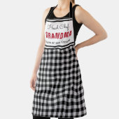 Schwarz-Weiß Buffalo Kariertes Oma Personalisiert Schürze (InSitu)