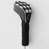 Schwarz-Weiß Buffalo Kariertes Schachbrett Muster Golf Headcover (angewinkelt)