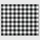 Schwarz-Weiß-Buffalo-Karo Geschenkpapier (Flach)